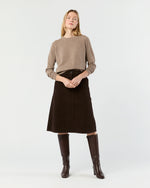 Load image into Gallery viewer, Kit Crewneck Sweater in Heather Mocha Cashmere
