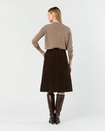 Load image into Gallery viewer, Connelly Skirt in Coffee Stretch Cord
