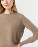 Load image into Gallery viewer, Kit Crewneck Sweater in Heather Mocha Cashmere
