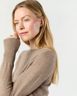 Load image into Gallery viewer, Kit Crewneck Sweater in Heather Mocha Cashmere

