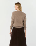 Load image into Gallery viewer, Kit Crewneck Sweater in Heather Mocha Cashmere
