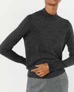 Load image into Gallery viewer, Laura Sweater in Heather Charcoal Escorial Wool
