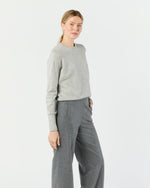 Load image into Gallery viewer, Kit Crewneck Sweater in Pale Heather Grey Cashmere
