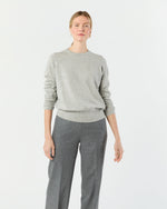 Load image into Gallery viewer, Kit Crewneck Sweater in Pale Heather Grey Cashmere
