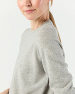 Load image into Gallery viewer, Kit Crewneck Sweater in Pale Heather Grey Cashmere
