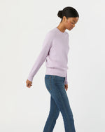 Load image into Gallery viewer, Kit Crewneck Sweater in Heather Lavender Cashmere
