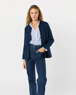 Load image into Gallery viewer, Tyrolean Jacket in Heather Navy Boiled Wool
