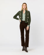 Load image into Gallery viewer, Greta Cardigan in Thyme Extra Fine Merino Wool
