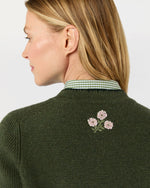 Load image into Gallery viewer, Greta Cardigan in Thyme Extra Fine Merino Wool
