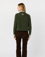 Load image into Gallery viewer, Greta Cardigan in Thyme Extra Fine Merino Wool
