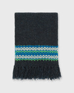 Load image into Gallery viewer, Fair Isle Scarf in Indigo Donegal Multi Cashmere
