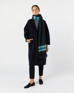 Load image into Gallery viewer, Fair Isle Scarf in Indigo Donegal Multi Cashmere
