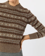 Load image into Gallery viewer, Alpine Fair Isle Sweater in Hazelnut Multi Cashmere/Silk
