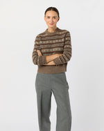 Load image into Gallery viewer, Alpine Fair Isle Sweater in Hazelnut Multi Cashmere/Silk
