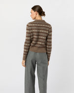 Load image into Gallery viewer, Alpine Fair Isle Sweater in Hazelnut Multi Cashmere/Silk
