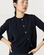 Load image into Gallery viewer, Rosie Shell in Deep Navy Cotton/Silk
