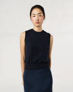 Load image into Gallery viewer, Rosie Shell in Deep Navy Cotton/Silk
