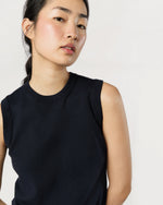 Load image into Gallery viewer, Rosie Shell in Deep Navy Cotton/Silk
