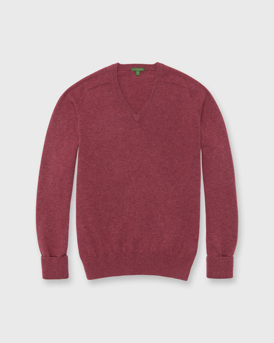 Classic V-Neck Sweater in Heather Autumn Cashmere