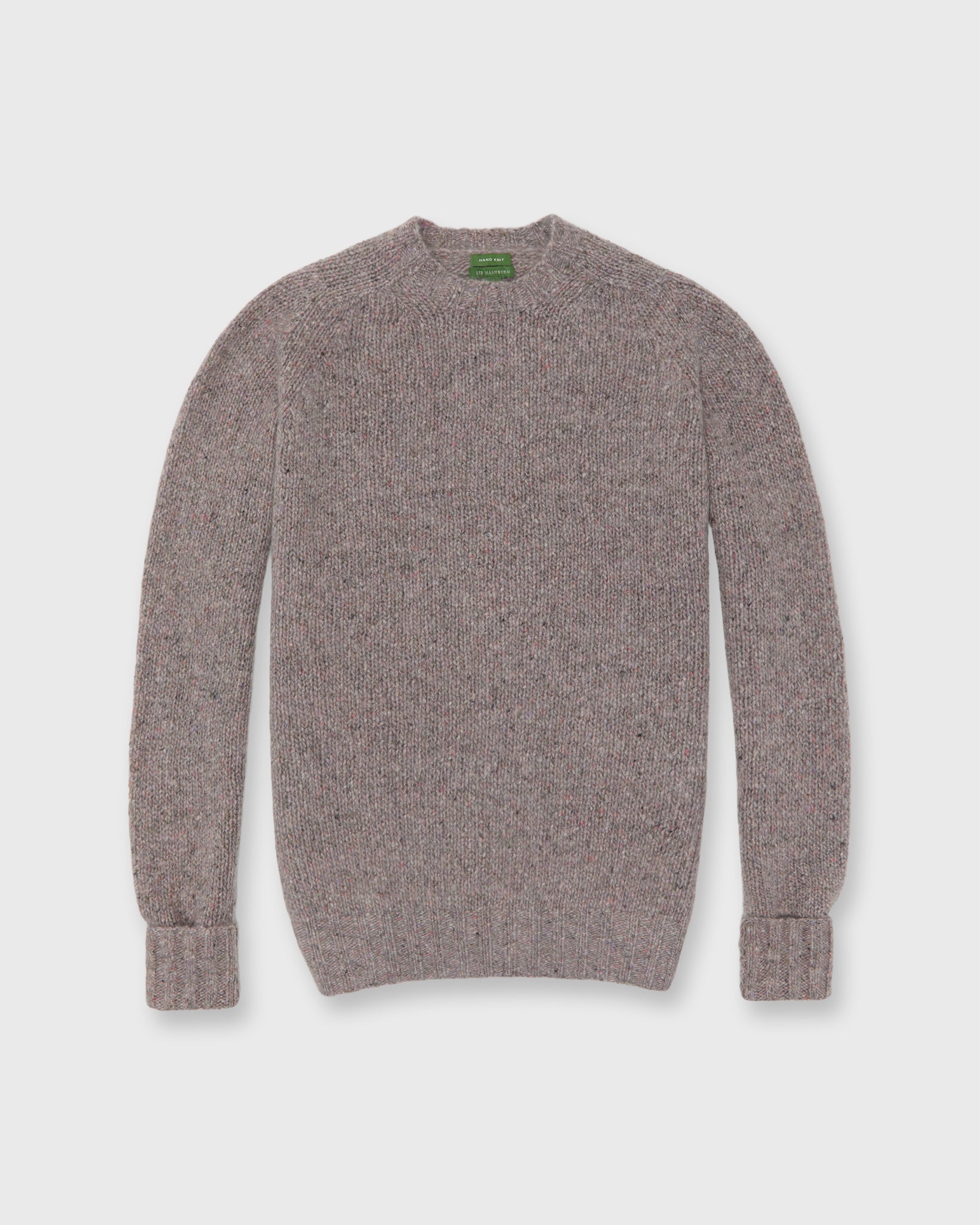 Hand-Knit Luxe Crewneck Sweater in Mist Cashmere | Shop Sid Mashburn