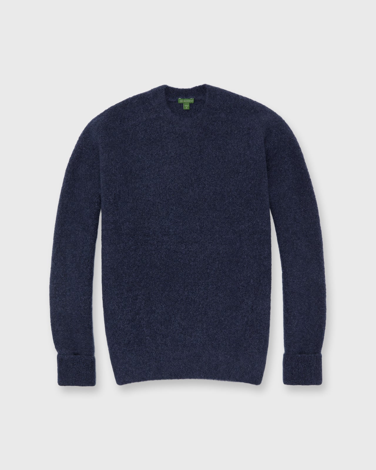 Teddy Crewneck Sweater in Navy Cashmere Blend
