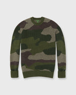 Load image into Gallery viewer, Crewneck Sweater in Camouflage Merino Wool Blend
