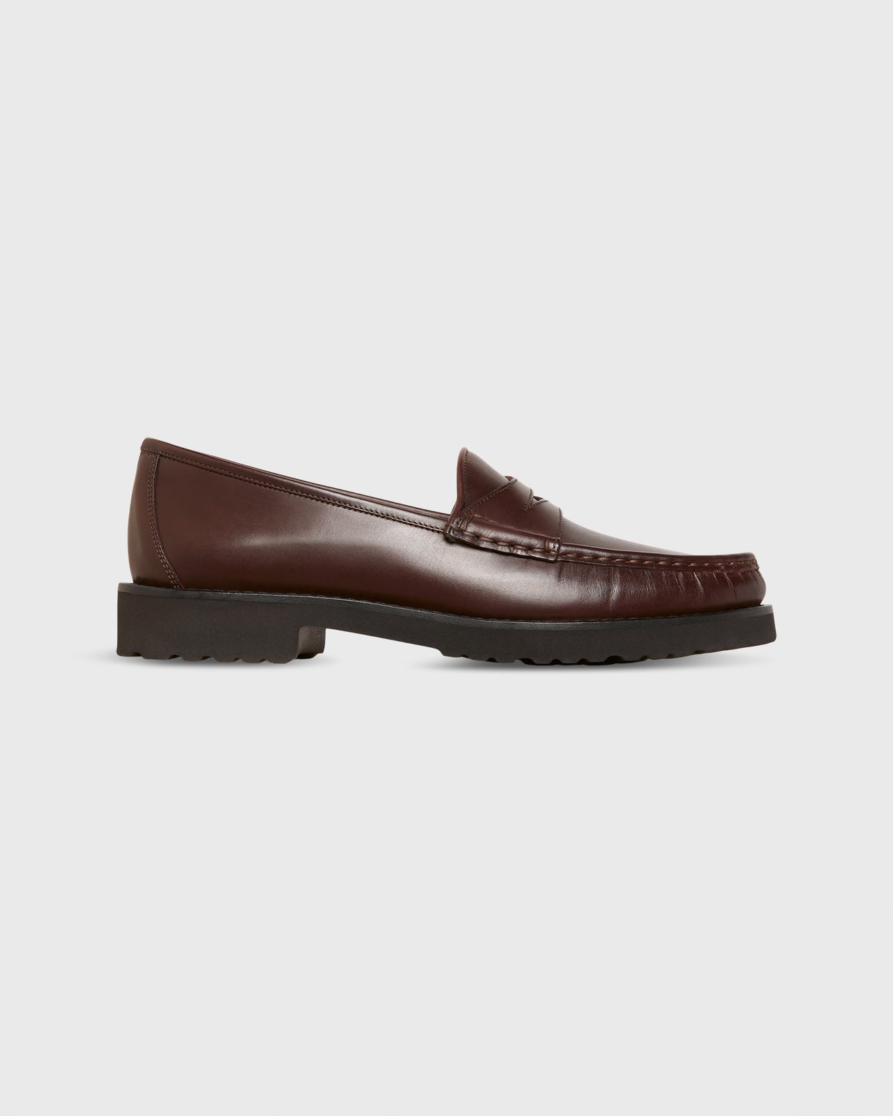 Lug Sole Loafer in Oxblood Leather