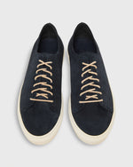 Load image into Gallery viewer, Low-Top Lace-Up Sneaker in Navy Suede
