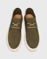 Load image into Gallery viewer, Chukka Lace-Up Sneaker in Olive Suede

