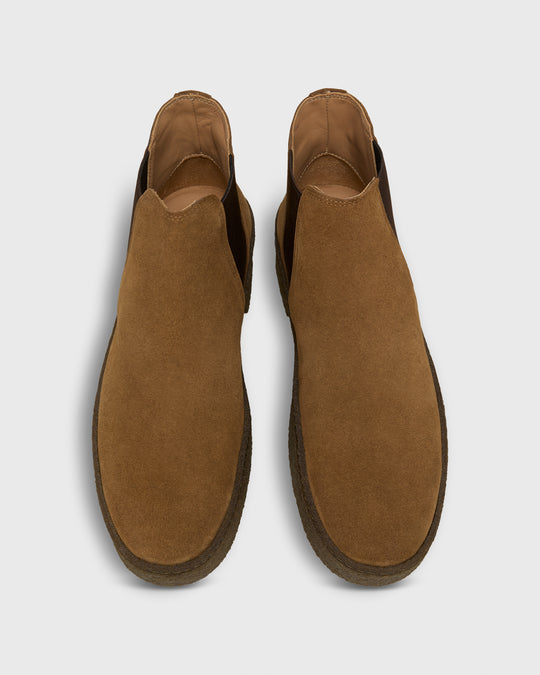 Crepe-Soled Chelsea Boot in Acorn Suede