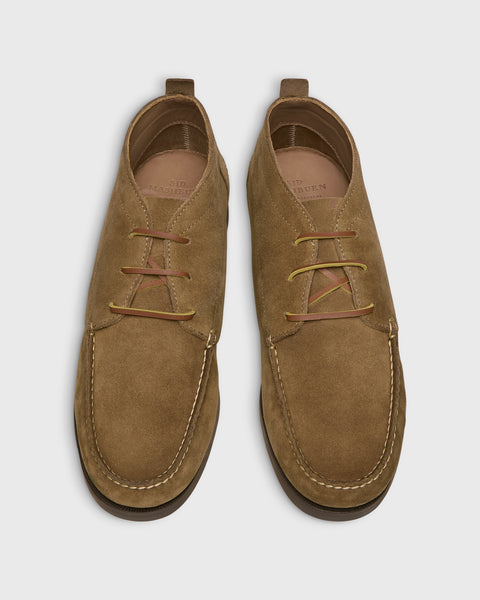 Chukka Camp Moccasin in Hazelwood Suede | Shop Sid Mashburn display picture 3