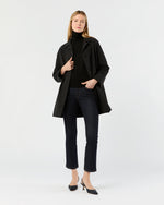 Load image into Gallery viewer, Agatha Cashpad Coat in Black Cotton/Nylon Faille
