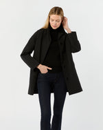 Load image into Gallery viewer, Agatha Cashpad Coat in Black Cotton/Nylon Faille
