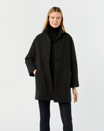Load image into Gallery viewer, Agatha Cashpad Coat in Black Cotton/Nylon Faille

