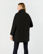 Load image into Gallery viewer, Agatha Cashpad Coat in Black Cotton/Nylon Faille
