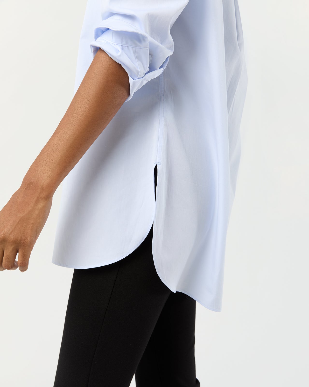 Christiane Bib-Front Tunic in Sky Poplin