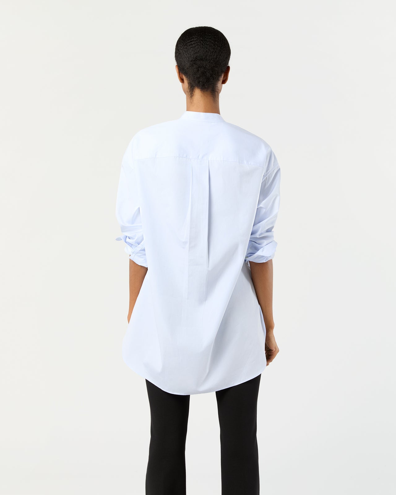 Christiane Bib-Front Tunic in Sky Poplin