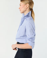 Load image into Gallery viewer, Sidney Shirt in Blue/Hunter Stripe End-On-End
