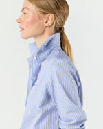 Load image into Gallery viewer, Sidney Shirt in Blue/Hunter Stripe End-On-End

