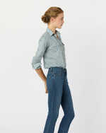 Load image into Gallery viewer, Western Shirt in Blue Katie &amp; Millie Liberty Fabric
