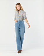 Load image into Gallery viewer, Alden Shirt in Blue/Gold D&#39;Anjo Liberty Fabric
