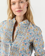 Load image into Gallery viewer, Alden Shirt in Blue/Gold D&#39;Anjo Liberty Fabric
