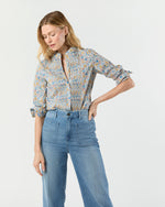 Load image into Gallery viewer, Alden Shirt in Blue/Gold D&#39;Anjo Liberty Fabric
