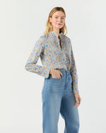 Load image into Gallery viewer, Alden Shirt in Blue/Gold D&#39;Anjo Liberty Fabric
