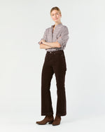 Load image into Gallery viewer, Kendall Flare 5-Pocket Jean in Coffee Stretch Cord
