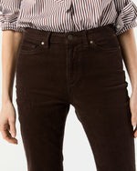 Load image into Gallery viewer, Kendall Flare 5-Pocket Jean in Coffee Stretch Cord
