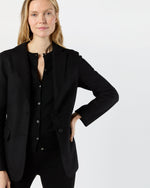 Load image into Gallery viewer, Palmer Blazer in Black Pressed Boiled Wool
