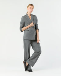 Concetta Jacket in Heather Grey Stretch Flannel