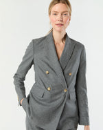 Load image into Gallery viewer, Concetta Jacket in Heather Grey Stretch Flannel
