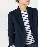 Load image into Gallery viewer, Palmer Jacket in Navy Cashmere Herringbone Tweed
